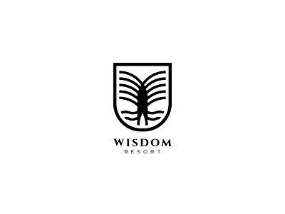 wisdom branding design flat graphic design logo minimal vector