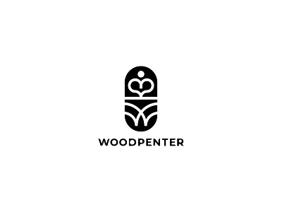 Woodpenter branding design flat graphic design logo minimal vector