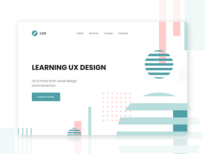 Geometric pattern for home page