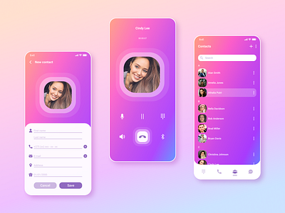 Mobile app Contacts appdesign contacts design application design mobile figma mobileapp uiux uiuxdesign webdesigner вебдизайнер дизайн приложения контакты