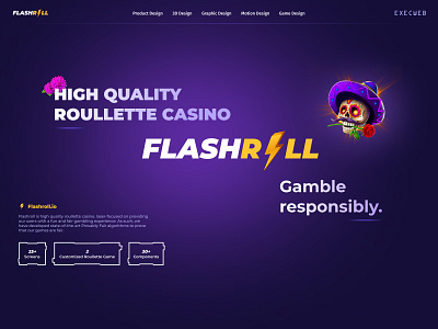 Flashroll - CASINO ROULLETTE 3d animation branding casino design gambling graphic design illustration logo roullette ui