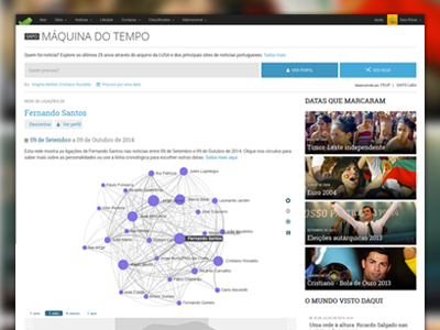 Máquina do Tempo chart editorial event machine news profile time webdesign