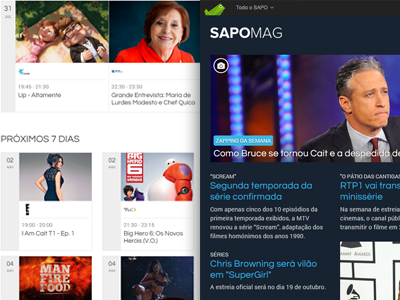 Tv highlights entertainment mag mazagine programming sapo series showtimes tv webdesign