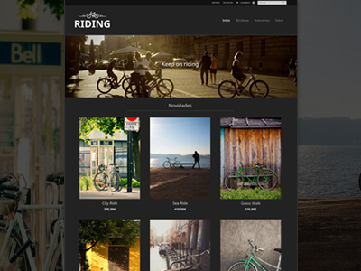 Introducing Fresh (dark) bike biz dark ecommerce fresh riding sapo store template theme webdesign