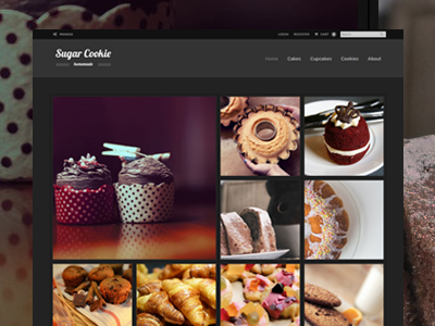 Introducing Vinyl (dark) biz cakes ecommerce sapo store sugar template theme webdesign
