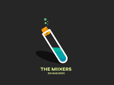 Logo: The Miixers aesthetic blue branding cool design graphic design green logo logos marketing potion