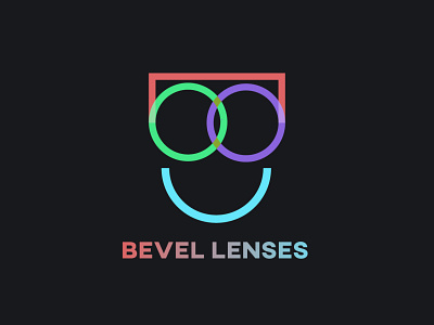 Bevel Lenses 3d aesthetic branding cool design graphic design illustration lense logo logos vector