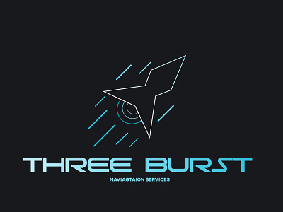 Three Burst aesthetic branding cool design graphic design illustration logo logos naviagation plane rocket vector