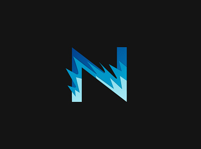 Noxx - brand Logo aesthetic blue branding cool design fire graphic design illustration logo logos n text ui vector