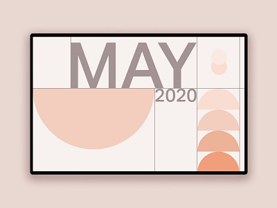 May 2020 apple music circle grid halftones spring