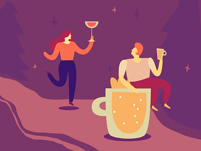 Friday Mood drinks friday illustration