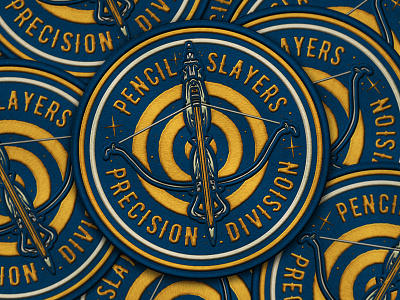 Pencilslayers - Precision Division - Mock Up design embroidery illustration mock up patch patches pencilslayers