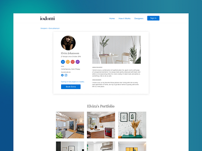 IODOMI — designer's profile design interior design ui ux