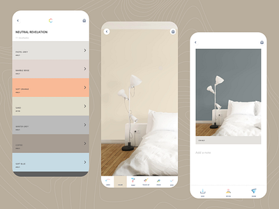 CIN COLORiT — painting simulator app design interior design simulator ui ux