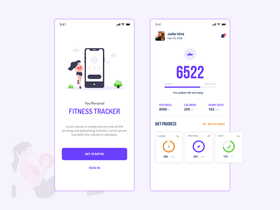 Minimal Fitness App dashboard fitness fitness app interface design minimal minimalistic uiux