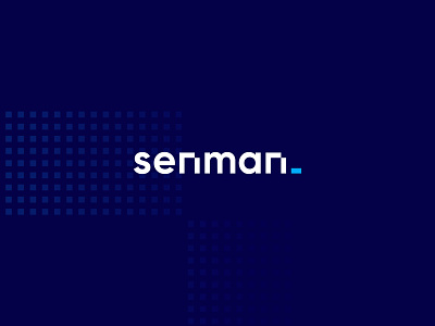 Senman logo blue brand identity branding branding design clean corporate id corporate identity design development digital it logo minimal tech technology typography vector