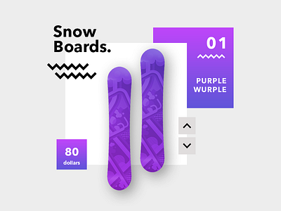 Snow Board Product Page bold clean interface minimal page product snowboard ui user ux web website