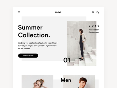 Koovs Minimal Website