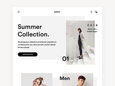 Koovs Minimal Website bold clean contemporary elegant fashion fresh interface minimal modern shop ui women