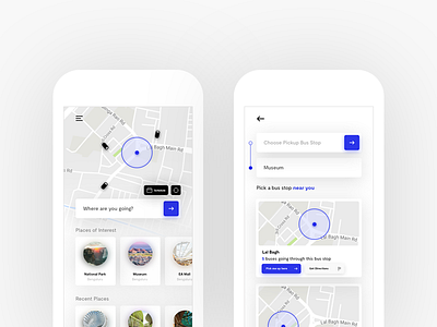 Transit — Bus Booking App app bus clean design interface ios minimal mobile modern ui ux