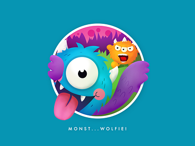 Monst... Wolfie! badge fanart howtoescapeit illustration leaky timbers monster wolfie