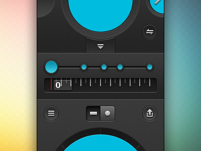 Multi-step what? app button dark gradient osx ruler slider switch ui user interface v2