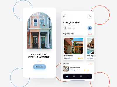 Our Hotel App hotel mobile ui