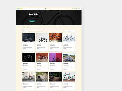 Bike e-commerce bike ecommerce ui web design