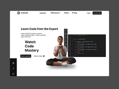 OurCode Landing Page design landing page ui web