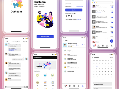 Ourteam - Working App design mobile ui working app
