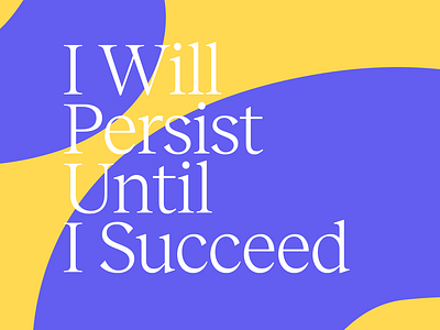 I Will Persist Until I Succeed art colors poster poster design typography vector
