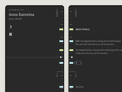 Listening to an audiobook / Ideation / Bookmarks