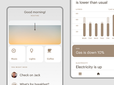 Smart Home app interface mobile smart home