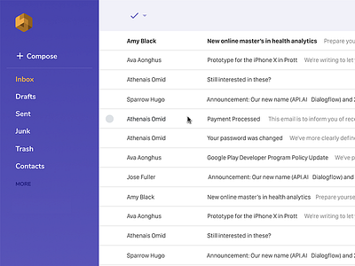 Web email client — Listing app mail web