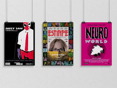 Posters de cine cinema design film graphic design header illustration logo movie movie poster short video