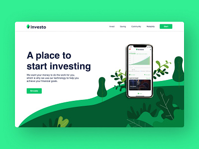 Investo activity app branding design illustration investment ui ux uxui website