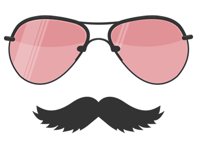 Cop Stache movember mustache sunglasses