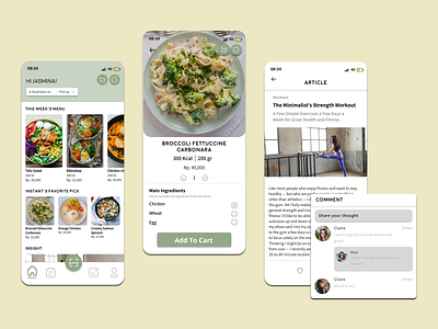 Healthy Catering App design food app ui ux