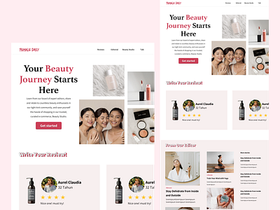 Redesign Female Daily Landing Page branding design dribbble landingpage redesign ui web webdesign website