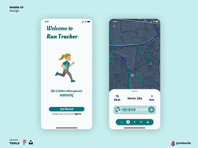 Run Tracker design ui