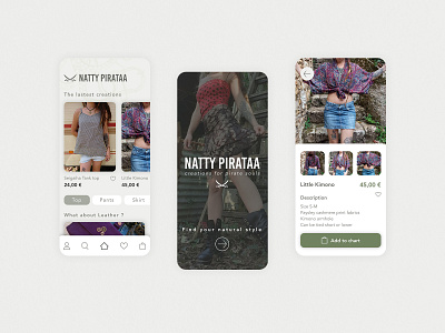 Natty Pirataa | Web design artisanal branding clothes design e shop mobile