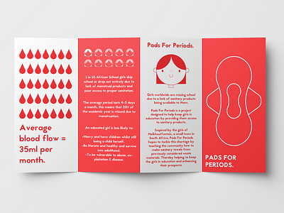 Pads For Periods branding design environment flyer graphic design icon illustration illustrator instructions leaflet periods sanitary sustainability sustainable typography vector