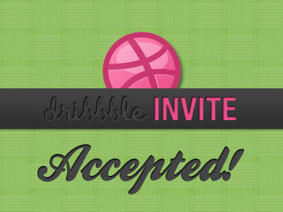Dribbble Invite Accepted! first shot psd