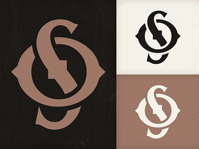 OS Monogram Color beer branding brewery brewing brown gold logo monogram rustic southern