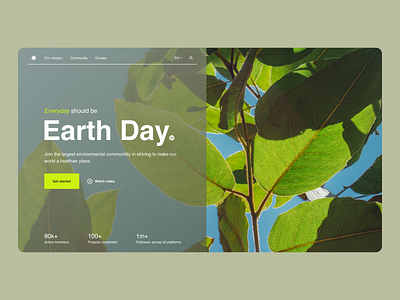 Rebound | Earth Day Landing Page clean design interface landing product ui ux visual design web website