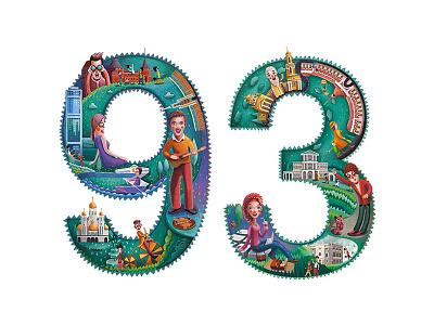 City Statistics: Ekaterinburg character characters cities illustration illustrations numbers statistics