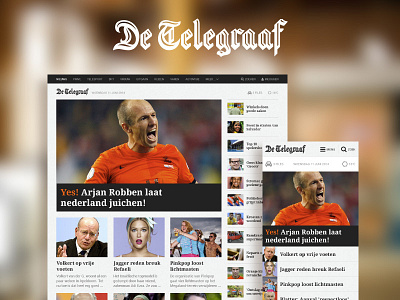 Responsive netherlands newspaper redesign responsive telegraaf