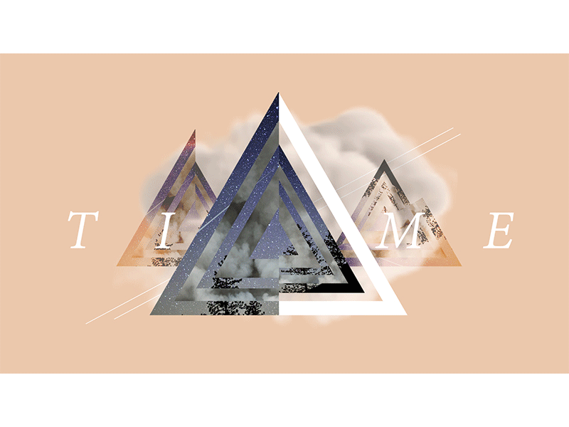 WIPPEY brand collage dimensions gif minimal pastel space styleframe texture time triangles typography