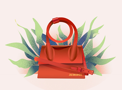 Jacquemus bag illustration adobeillustrator ai bag design fashion illustration jacquemus red vector vectorart