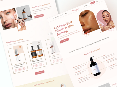 Skin Flare Web Design design typography ui ux